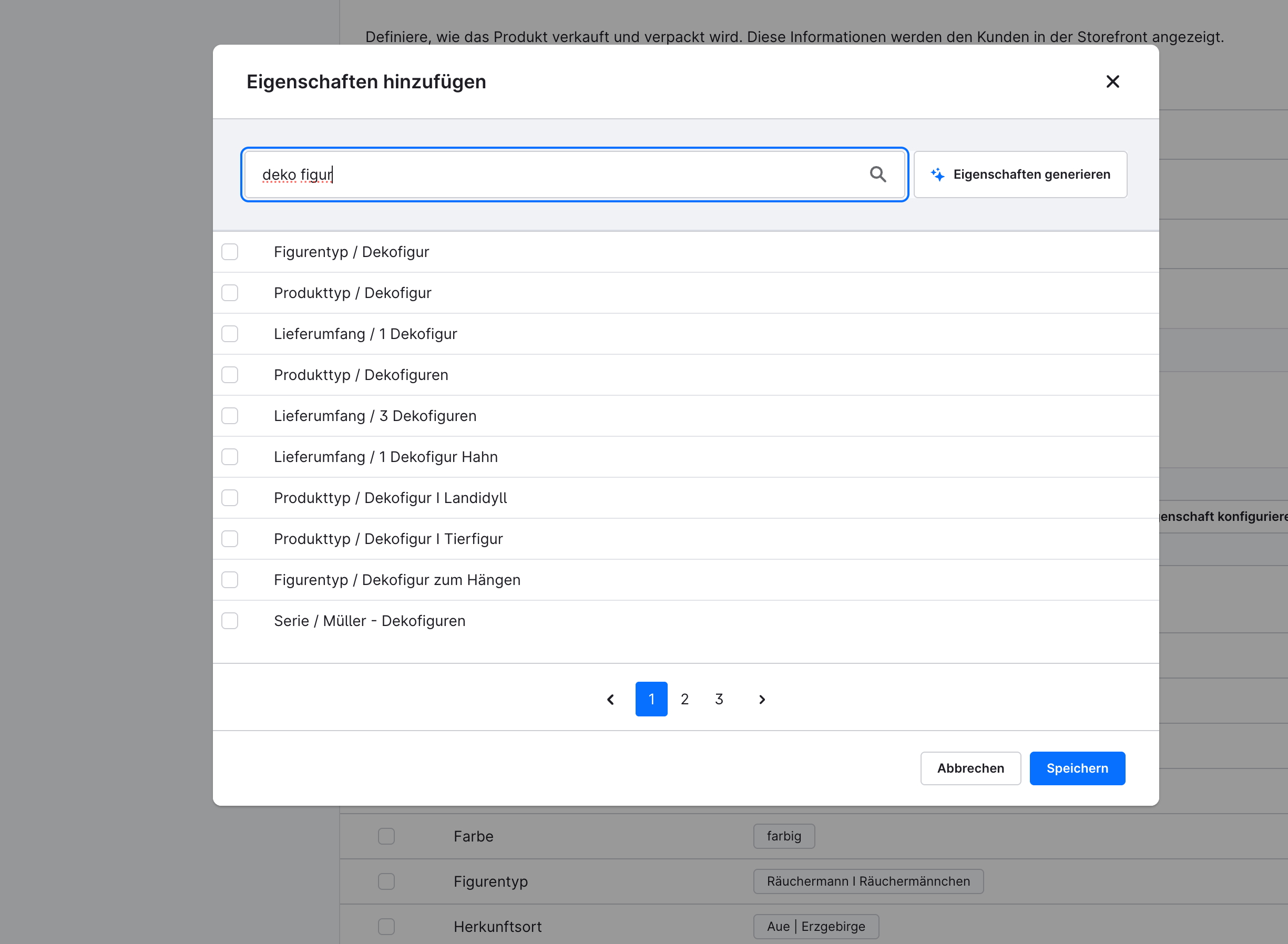 Con plugin: ricerca di deko figur con 3 pagine di risultati